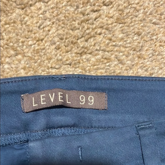 Level 99 Blue Straight Leg Trousers - Picture 9 of 11